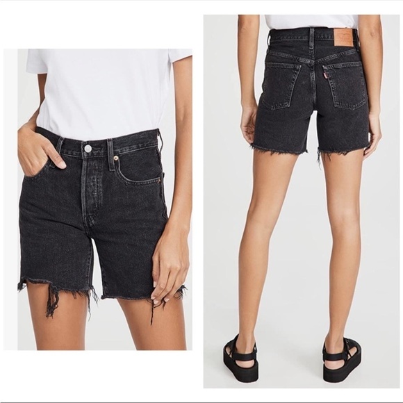 Levi's 501 Mid Thigh Short Lunar Black - Picture 5 of 11